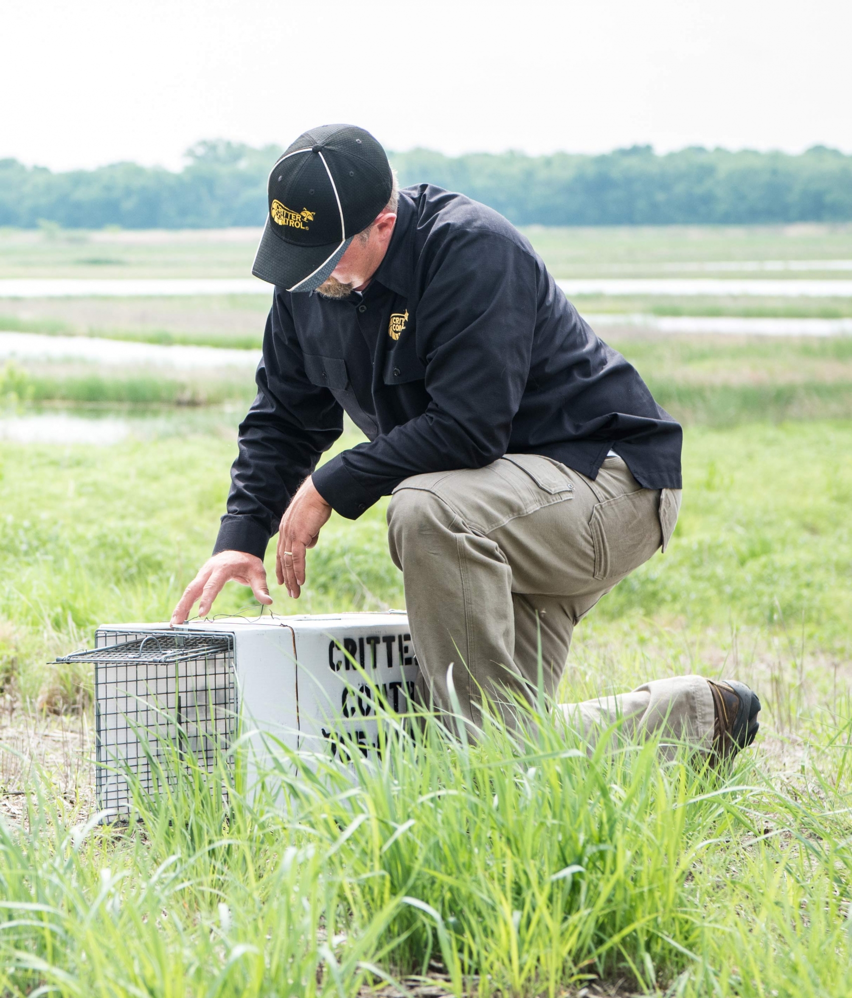 Critter Control of Kaw Valley Owner with Wildlife Live Trap